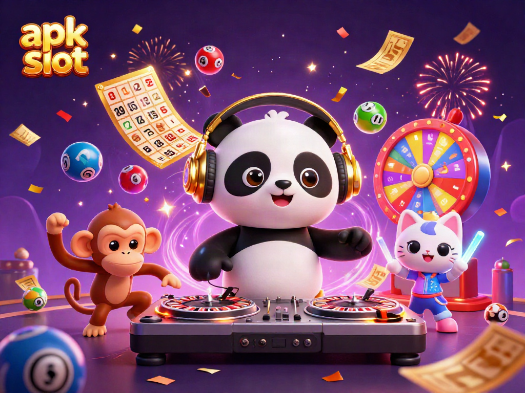 Engage with exciting apk slot gameplay featuring lively characters and vibrant casino elements.